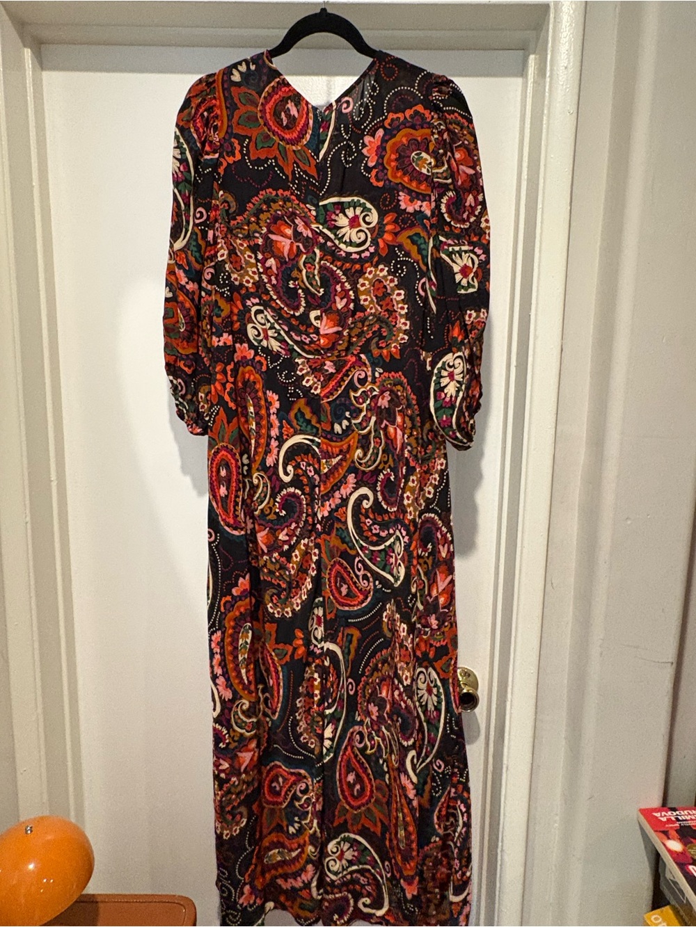 Anthropologie Kachel Paisley Maxi Midi Dress Vacation Spooky Season - Picture 3 of 12